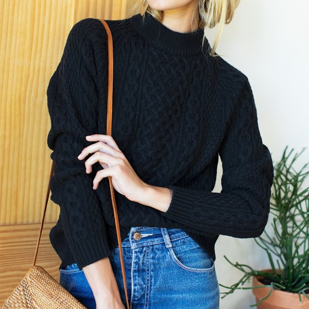 Emerson Fry Fisherman Sweater - Black